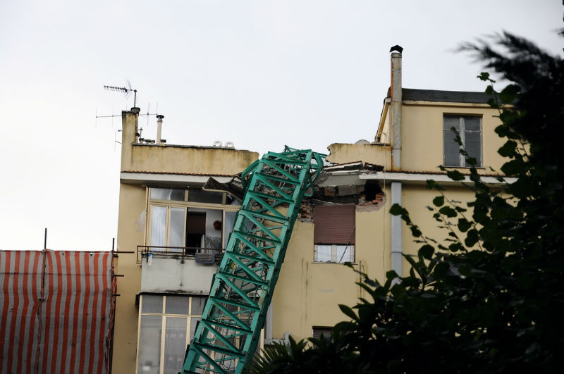 Crollo gru in piazza Dalmazia