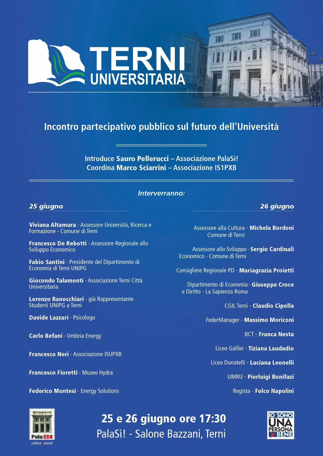 Terni universitaria - Programma