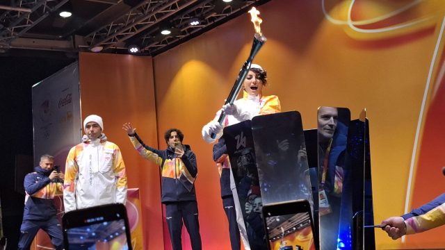 fiaccola olimpica a Terni. Togni e petrucci