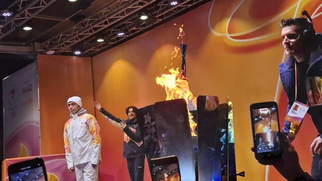 fiaccola olimpica a Terni. Togni e petrucci